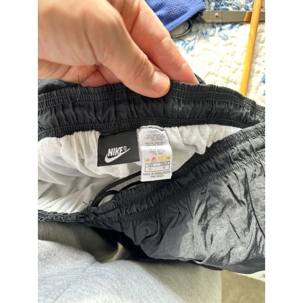 Vintage Authentic 90s Nike Mens XL Warmup Pants Black Green Joggers Black Tag‎